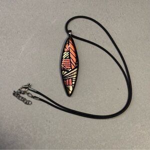 Holographic Glass Pendant Necklace